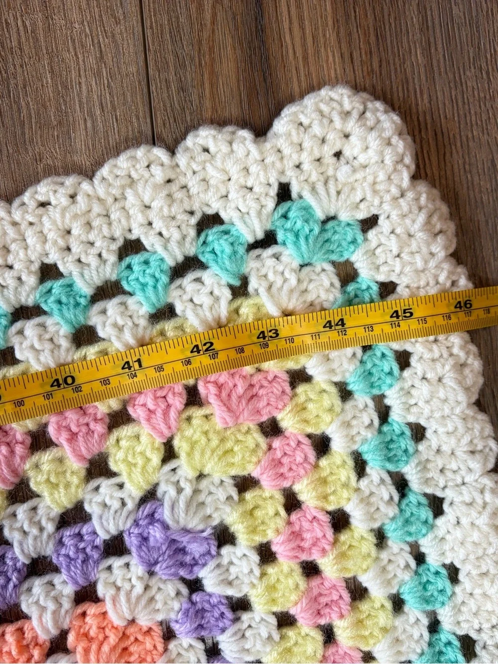 handmade crochet granny square cottagecore grandmacore pastel blanket